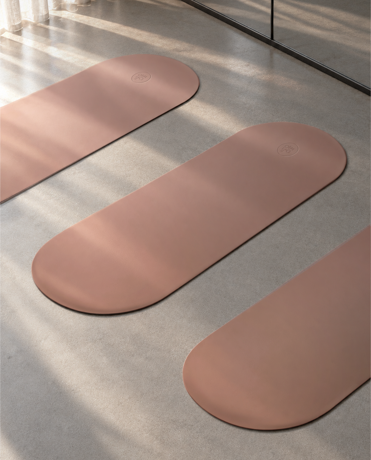Oval Advanced Grip Yogamatte - Blush