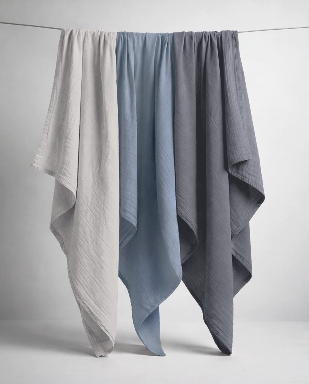 Musselin Plaid - Pearl